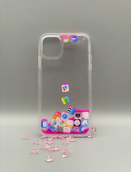 iPhone 11 Glamour Case (Pink Glitter)