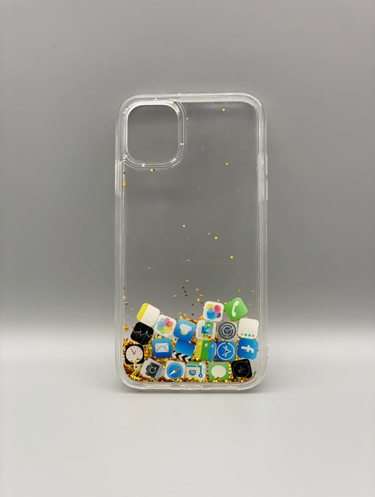 iPhone 11 Glamour Case (Gold Glitter)