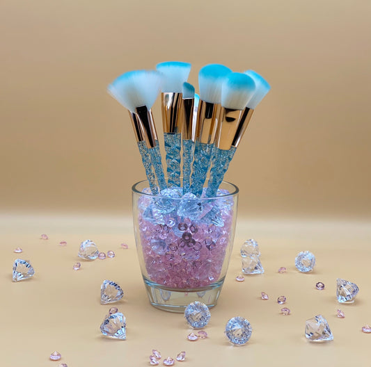Blue Make-Up Brushes