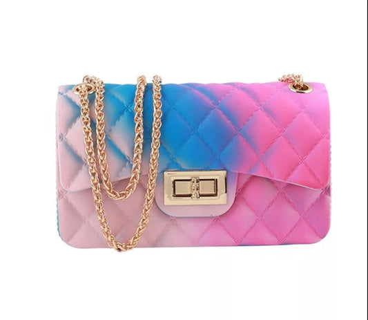 Jelly Chain Bag (Pink & Blue)