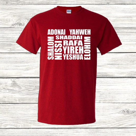 Camiseta "Nombres De Dios"