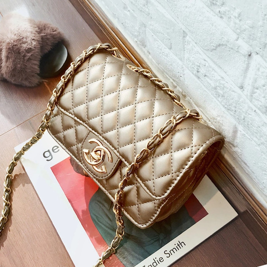 Luxury Gold Leather GG Purse